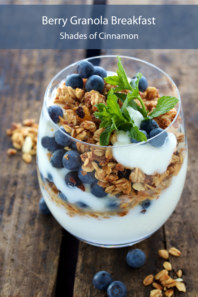 Berries yoghurt and granola Breakfast Shades of Cinnamon