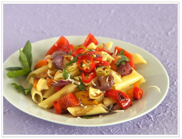 Pasta with Peppers and chilli