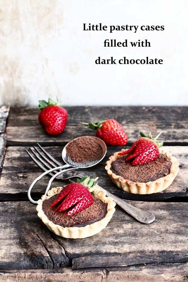 Dark chocolate tarts